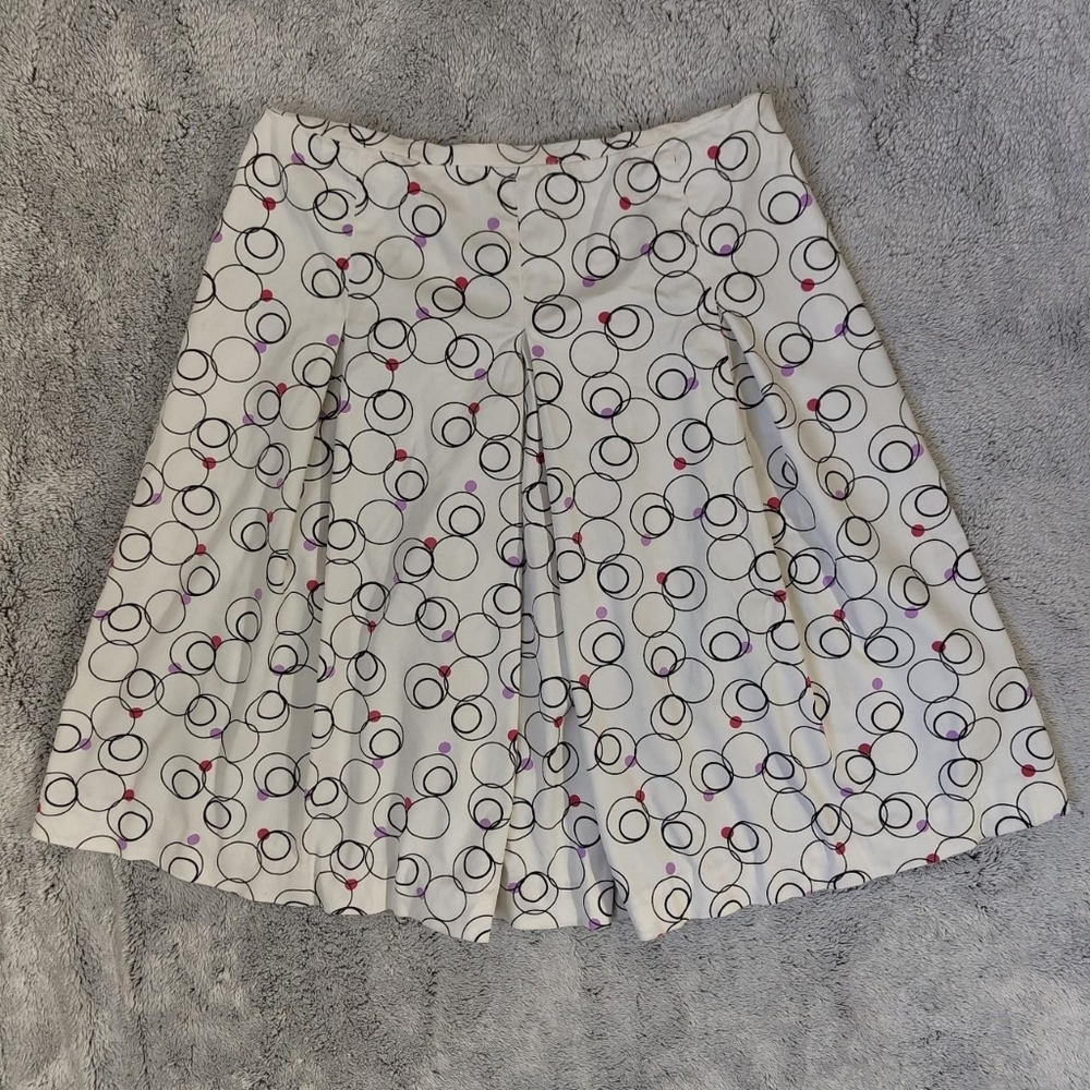 2000s Y2K Funky Bubble Print Whimsical Spring Summer Knee Length Skirt Sz 10